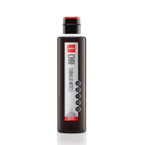 An image of a bottle of shott chai (vanilla notes)