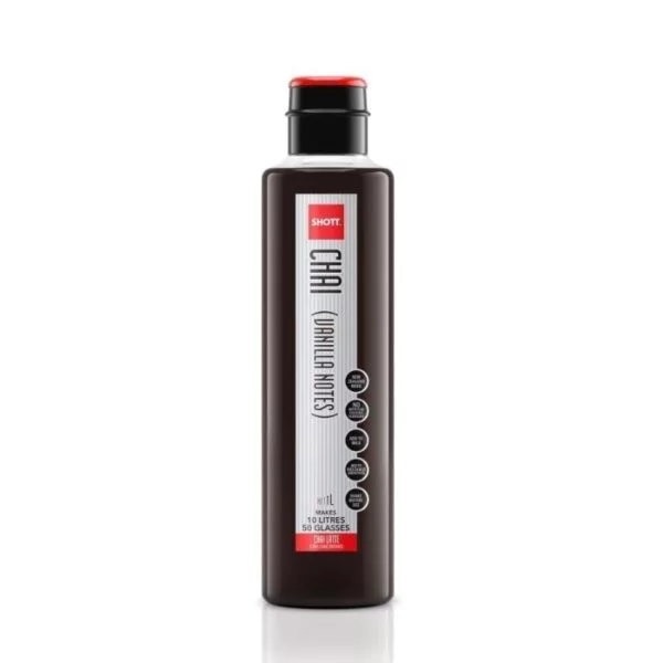 An image of a bottle of shott chai (vanilla notes)
