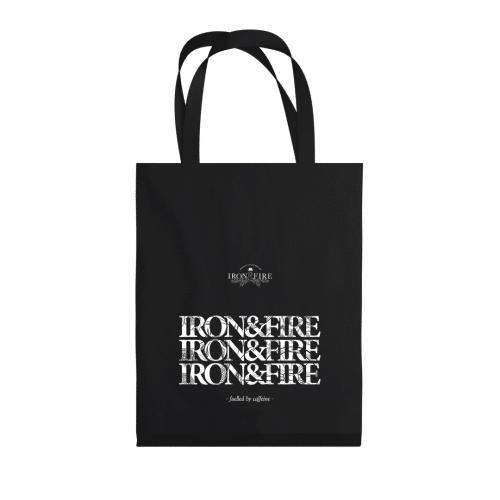 Iron & Fire black tote bag
