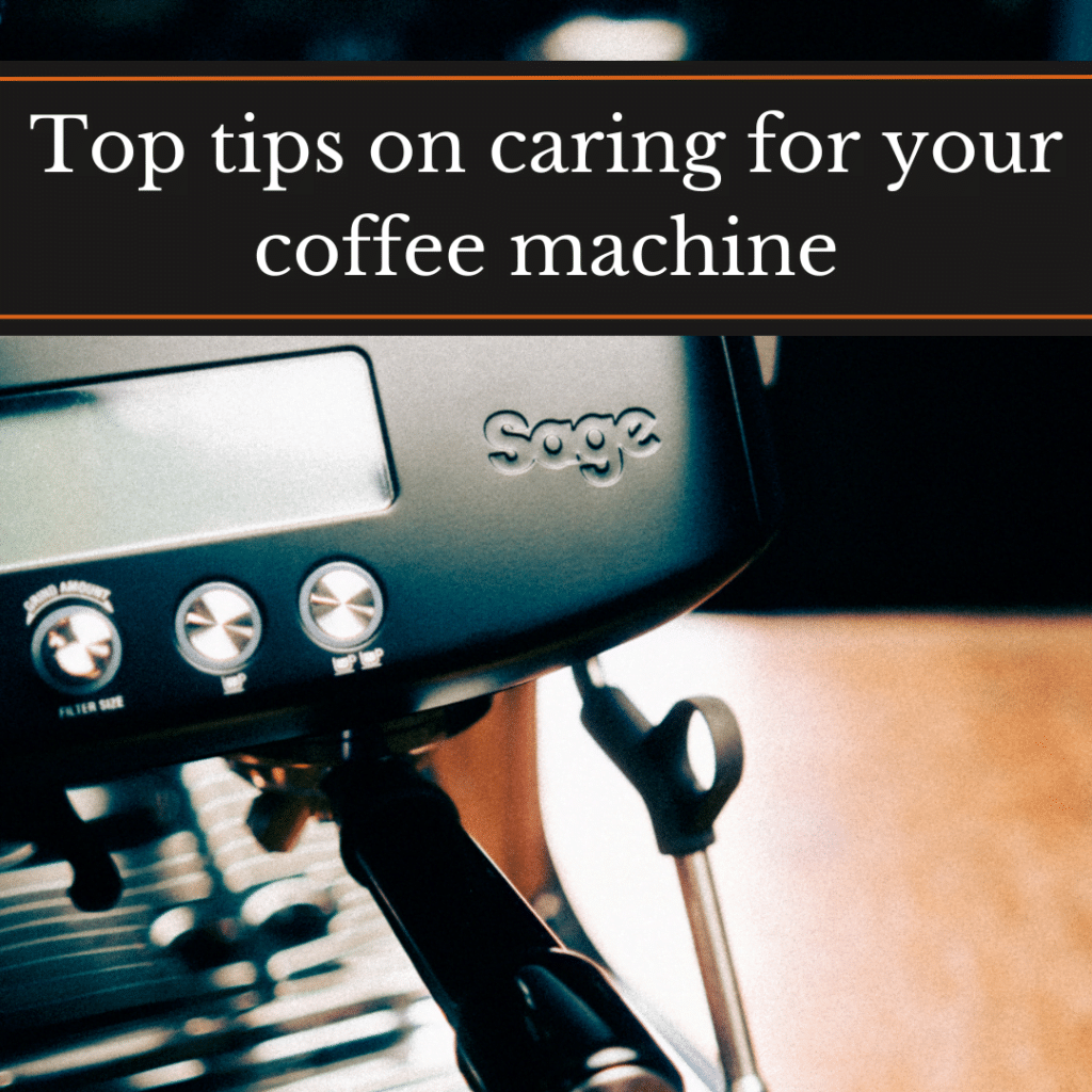 Top tips on caring for your coffee machine, a black Sage machine