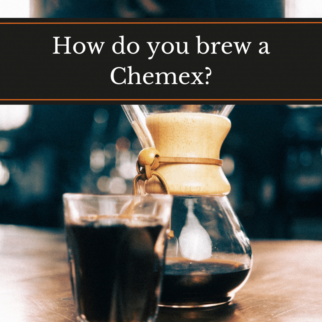 How do you brew a Chemex? Coffee pouring from a Chemex into a glass