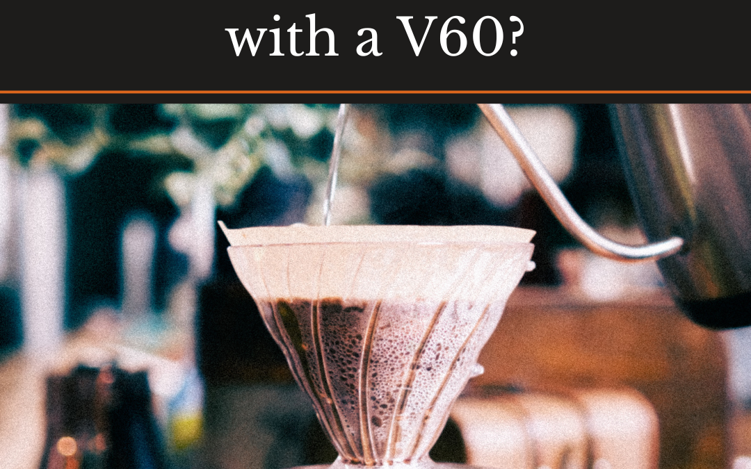 How do you make coffee with a V60? Water poured into a V60 filter