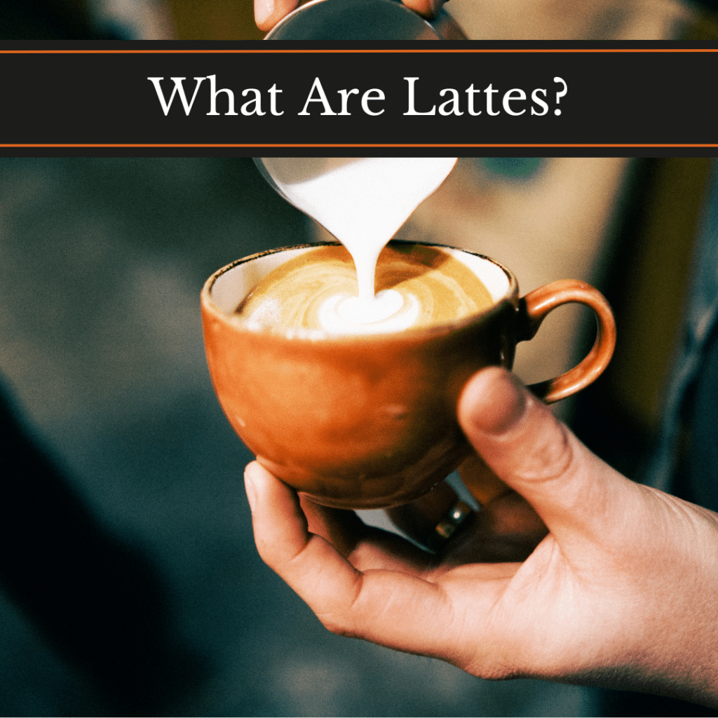 What Are Lattes? Milk poured into a terracotta cup to form latte art
