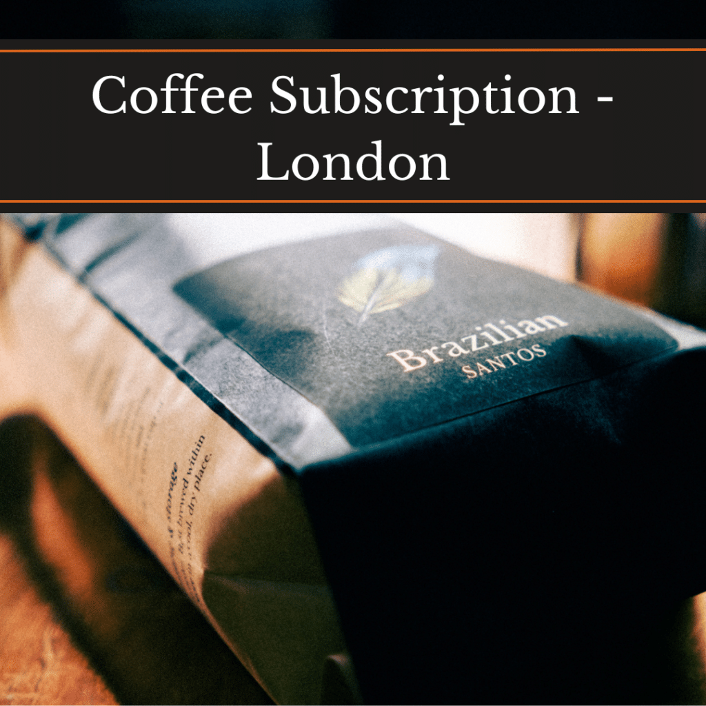 Coffee Subscription London, an Iron & Fire Brazilian Santos coffee bag